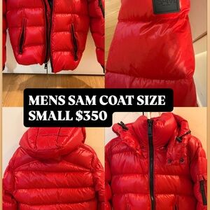 SAM. Men's Vibrant Red Puffer Jacket